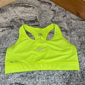 Nike Women's Bright Yellow Dri-FIT Sports Bra SZ small